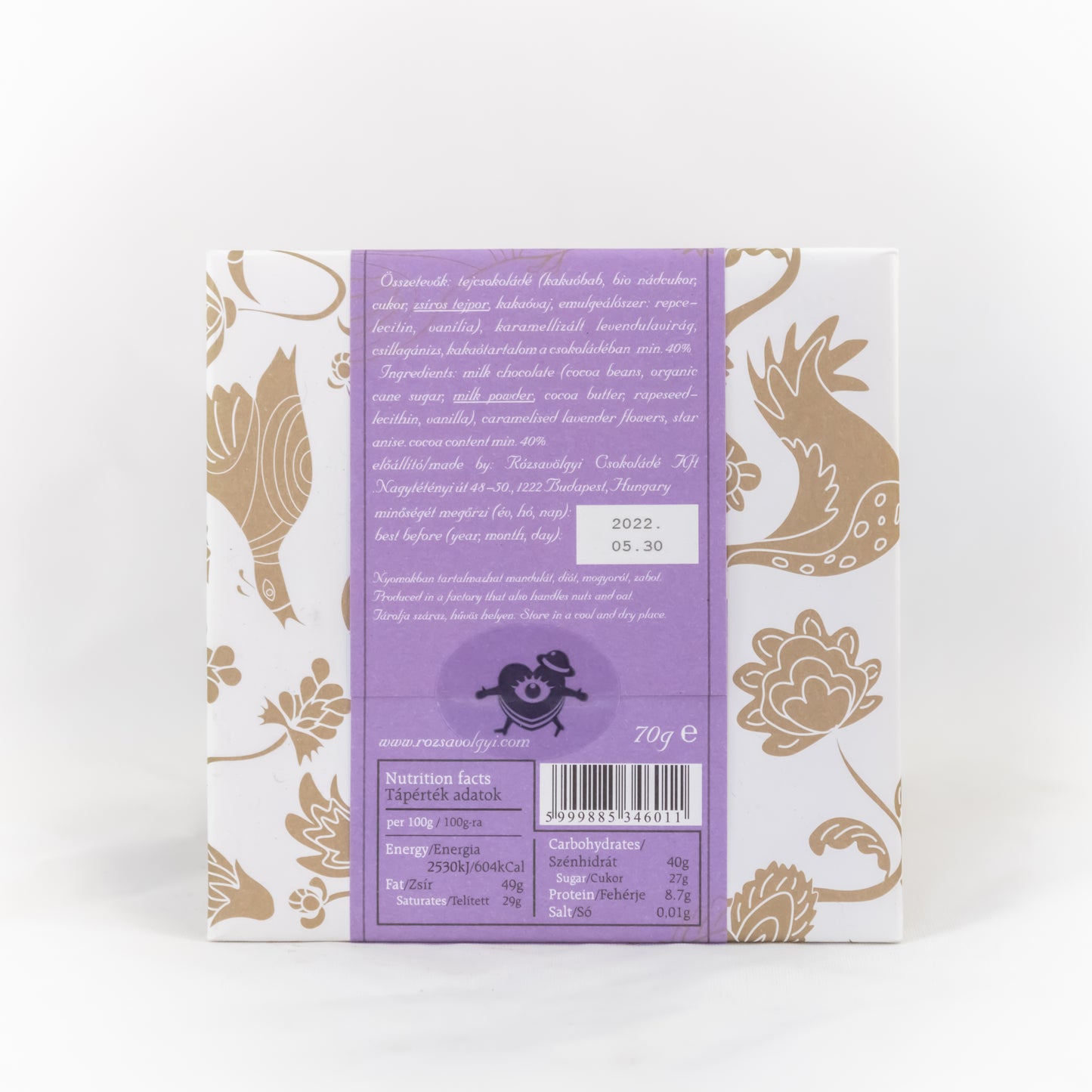 Rozsavolgyi Csokolade - Caramelized Lavender Flowers Milk