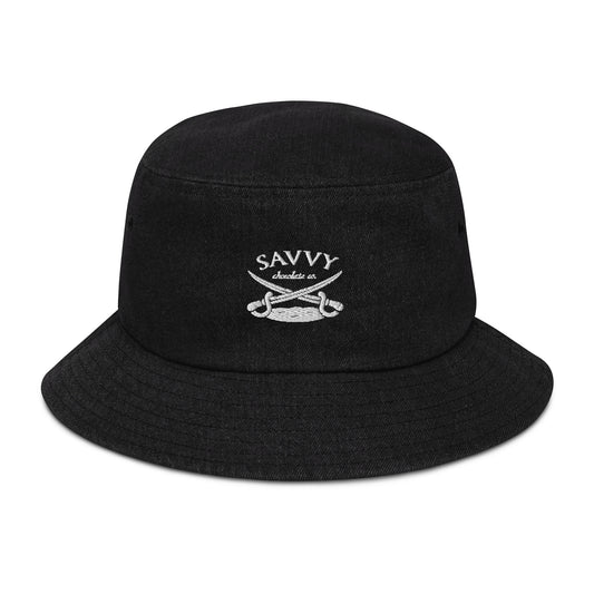 Savvy Denim Bucket Hat - Black